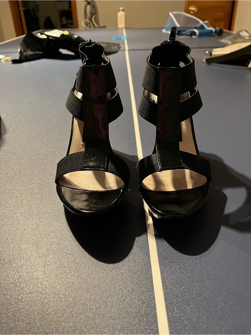 Dana Buchman Black Strappy High Heel Sandals
